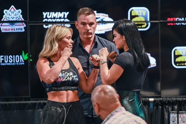 BKFC 19 press conference, Paige VanZant, Rachael Ostovich, David Feldman