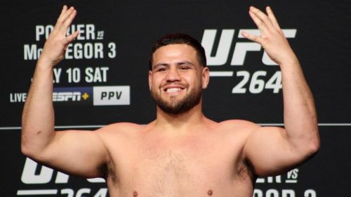 Tai Tuivasa gets stunned early, finishes Greg Hardy coming in at UFC 264