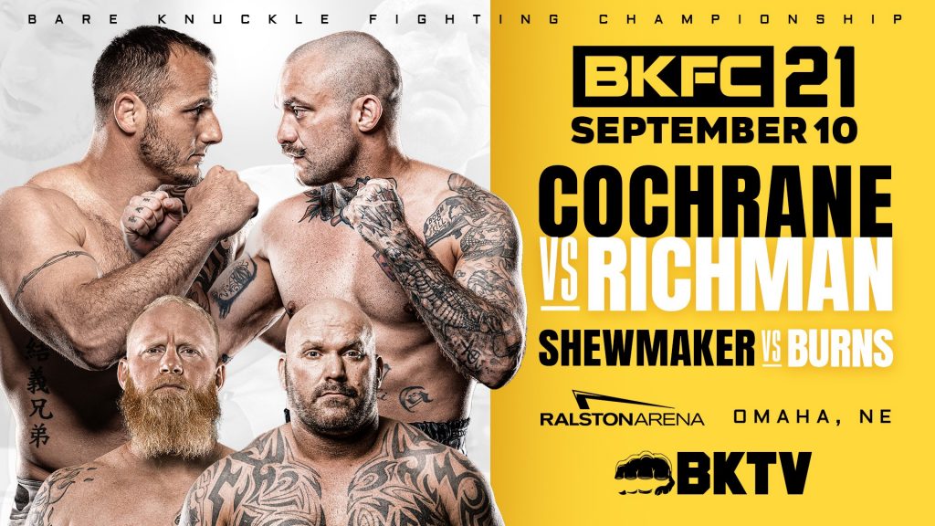 Dakota Cochrane vs. Mike Richman headlines BKFC 21 in Omaha, Nebraska