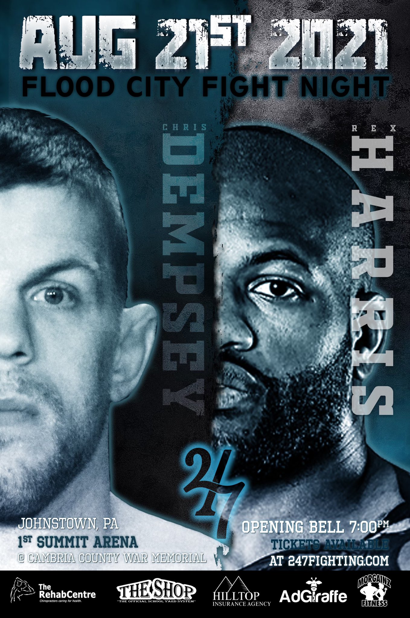 Chris Dempsey and Rex Harris set for 247 FC: Flood City Fight Night