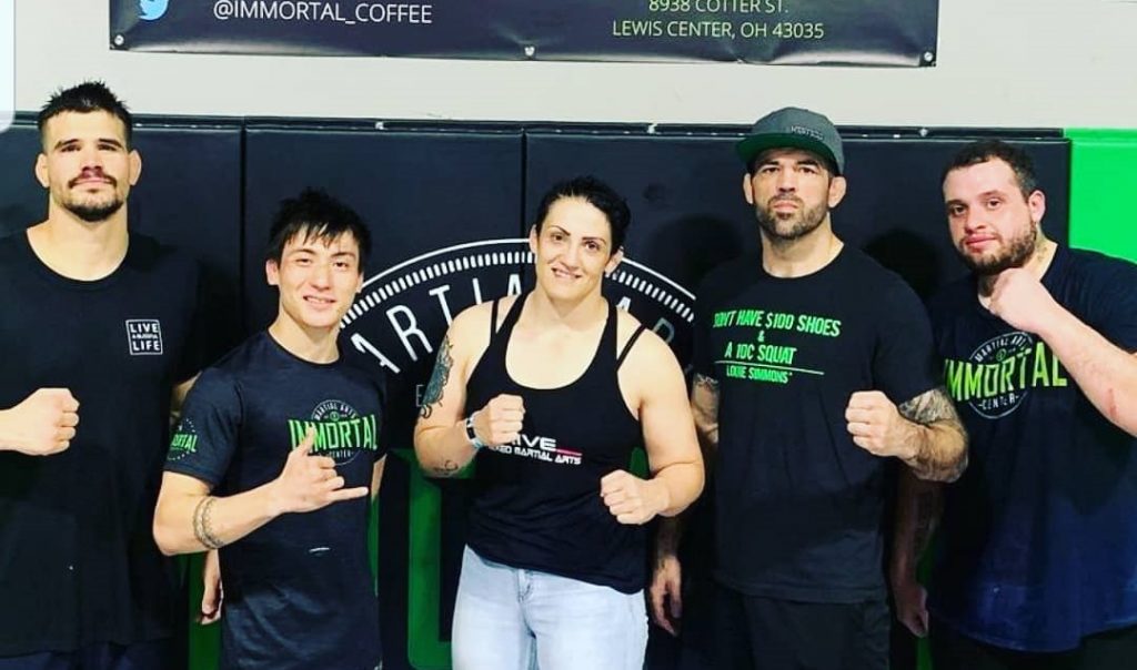 Roberta Samad training with UFC fighter Matt Brown for Bellator 264 bout against Pam Sorenson