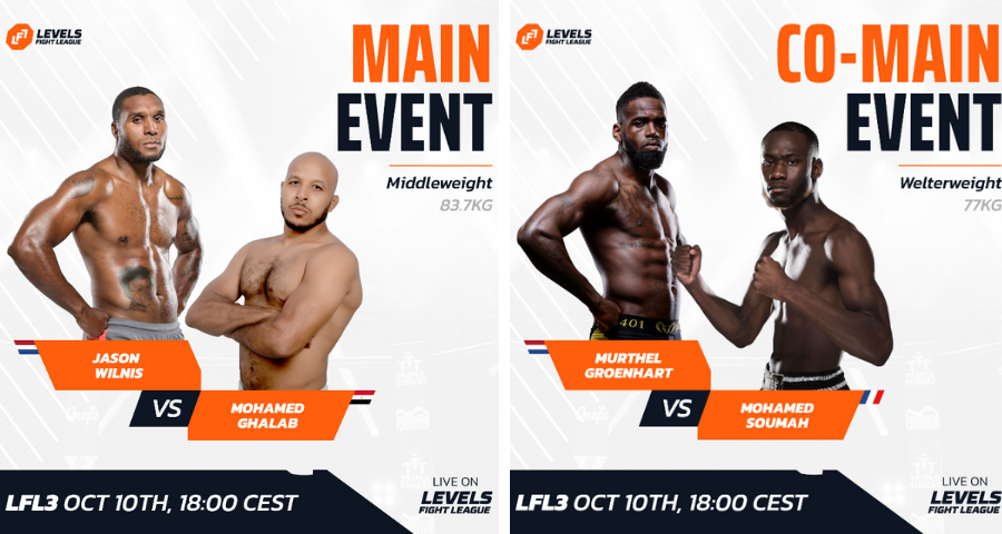 Former Glory Champions Jason Wilnis and Murthel Groenhart added to Levels Fight League 3