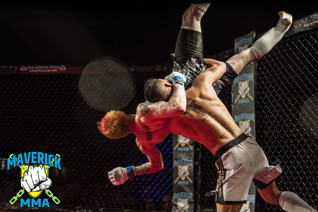 Josh Ugalde slams his opponent at Maverick 17 - Photo by William McKee