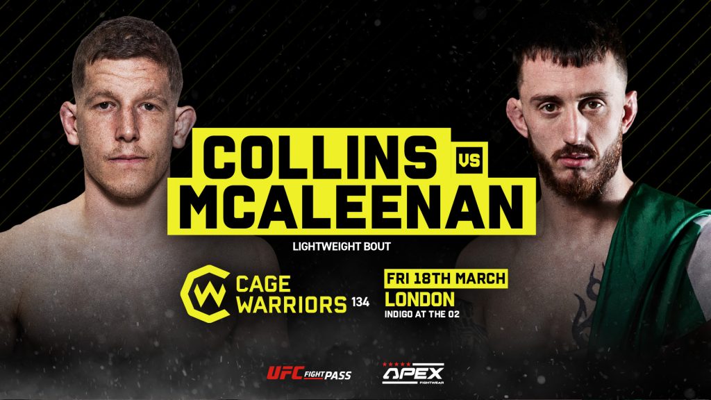 Decky McAleenan vs Dan Collins Added to Cage Warriors 134