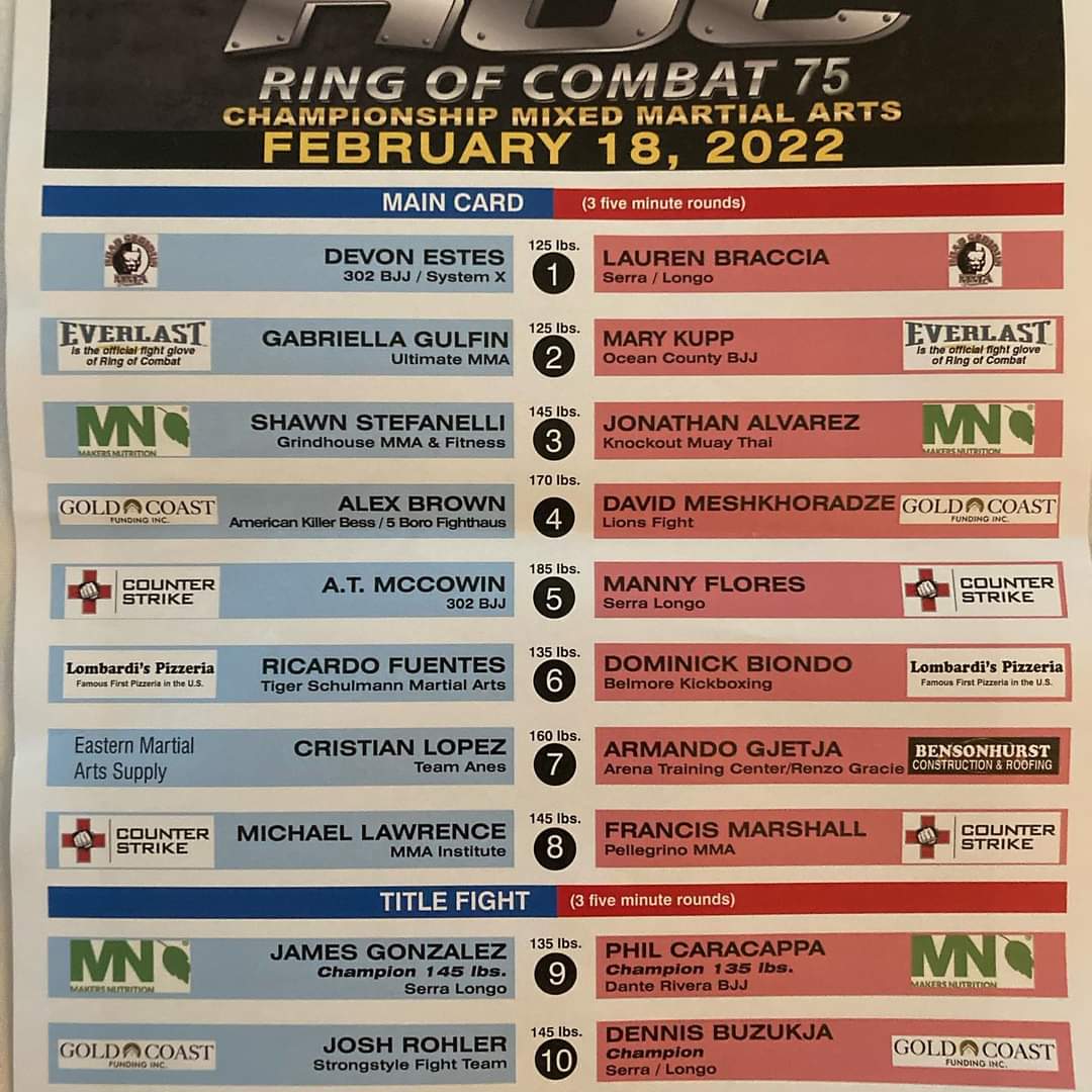Ring of Combat 75, ROC 75