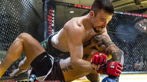 Jim Fitzpatrick working for a submission at PA Cage Fight 35- Photo by William McKee for MyMMANews