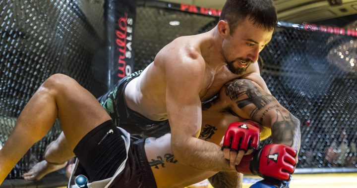 Jim Fitzpatrick working for a submission at PA Cage Fight 35- Photo by William McKee for MyMMANews