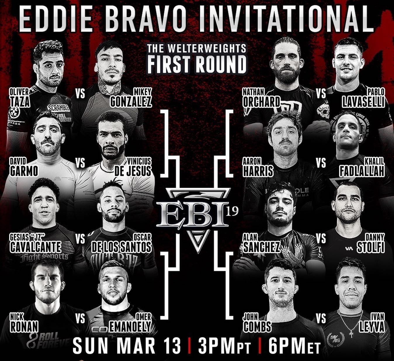 Eddie Bravo Invitational 19: The Welterweights – LIVE RESULTS – EBI 19