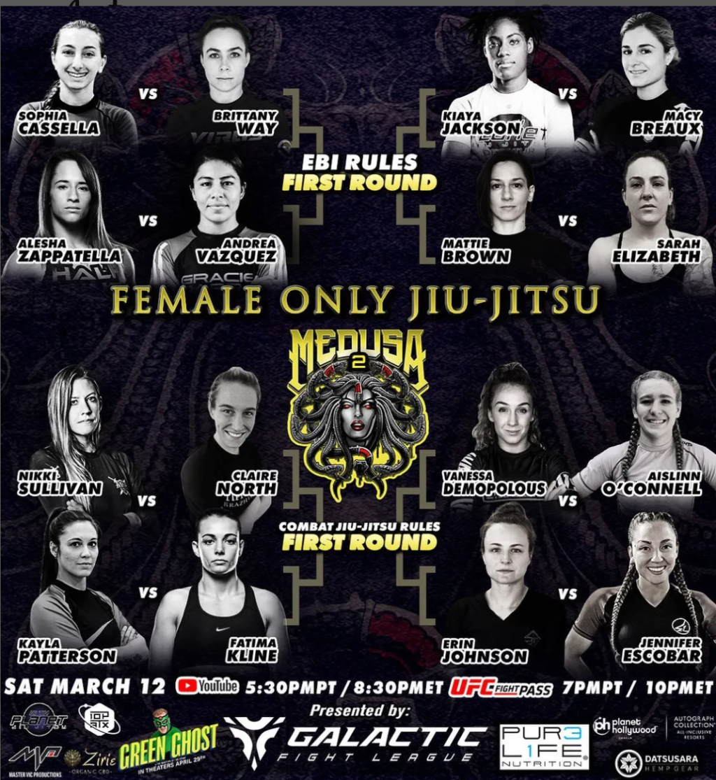 Medusa Female Only Jiu Jitsu Strawweight EBI and Bantamweight CJJ LIVE RESULTS