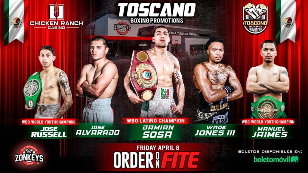 Toscano Boxing - Damian "Samurai" Sosa vs Jesus "Ingeniero" Vega - WATCH HERE
