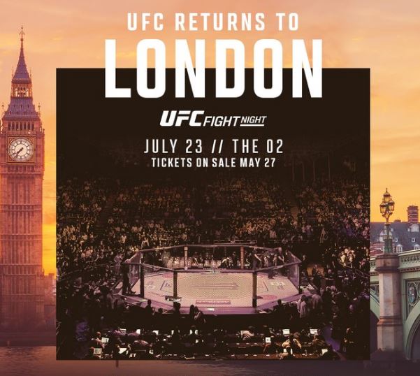 UFC headed back to London for second event of 2022