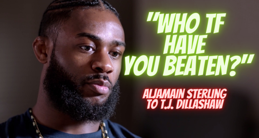 Aljamain Sterling Fires Back at T.J. Dillashaw: "Who TF have you beaten?"