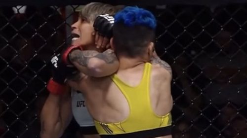 Jessica Andrade stops Amanda Lemos with first ever standing arm-triangle in UFC history