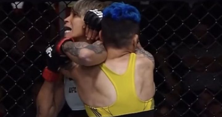 Jessica Andrade stops Amanda Lemos with first ever standing arm-triangle in UFC history