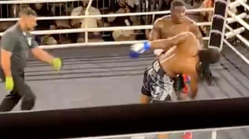 Former NFL standout Frank Gore faceplants opponent in pro boxing debut