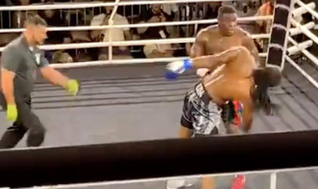 Former NFL standout Frank Gore faceplants opponent in pro boxing debut