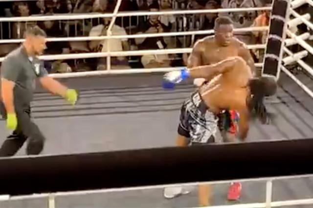 Former NFL standout Frank Gore faceplants opponent in pro boxing debut