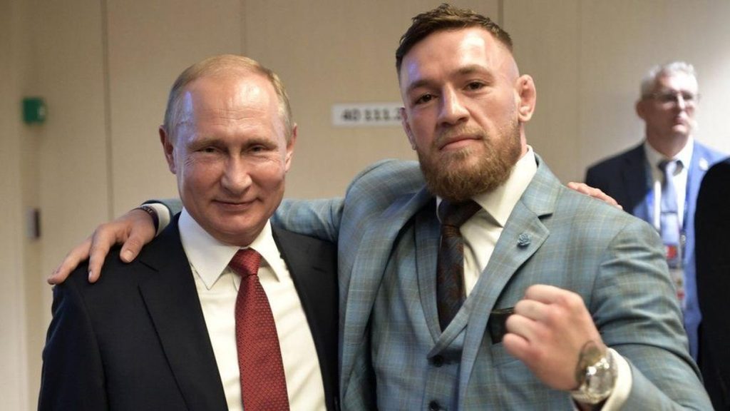 Ukrainian President Volodymyr Zelensky comments on old photo of Conor McGregor and Vladimir Putin