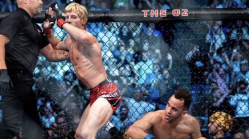 Paddy Pimblett survives adversity to submit Jordan Leavitt in the second at UFC London