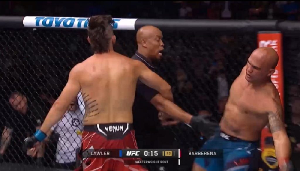 Bryan Barberena stops Robbie Lawler in violent war at UFC 276