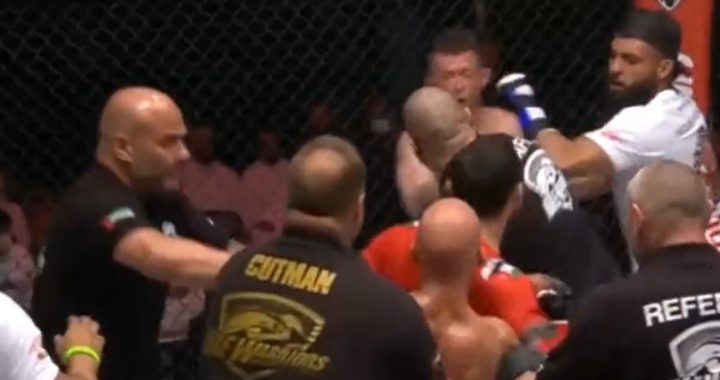 Brawl breaks out inside the cage after UAE Warriors 30 main event - VIDEO