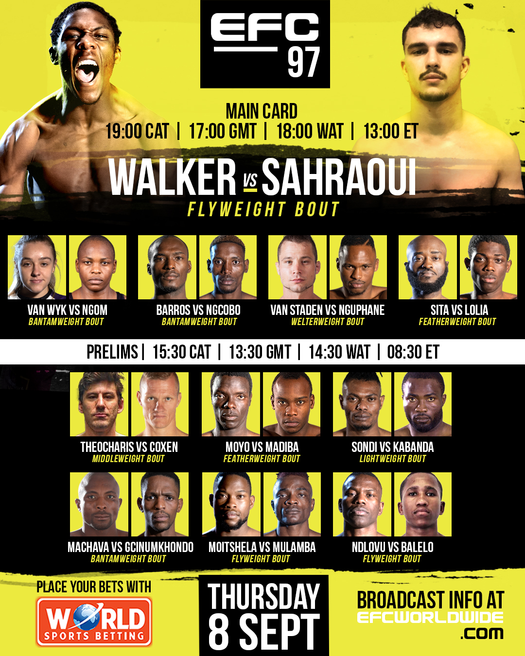 Two More Fights Get Added To The EFC 97 Card