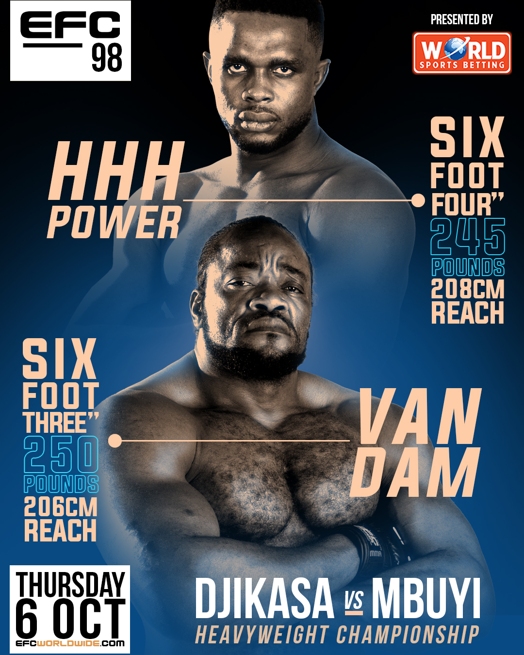 Djikasa and Mbuyi To Clash For Gold At EFC 98 MyMMANews - Vimarsana News