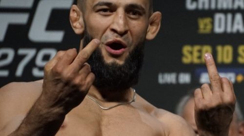 Khamzat Chimaev tosses Kevin Holland around and submits him early at UFC 279, Khamzat Chimaev