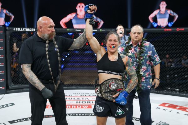 Liz Carmouche wins title (Credit: Lucas Noonan/BELLATOR MMA)