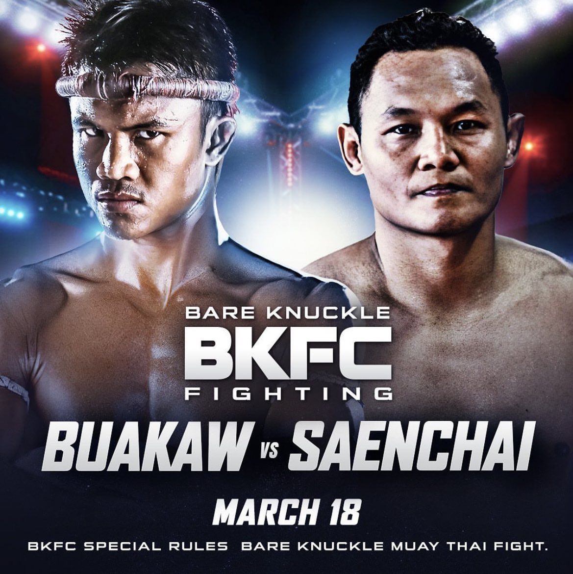 Muay Thai legends Buakaw and Saenchai to clash in "special rules" Bare-Knuckle Muay Thai fight