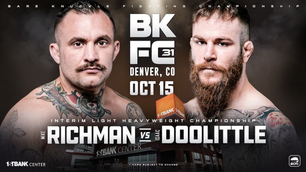 BKFC 31 Denver Mike Richman vs Isaac Doolittle LIVE Stream