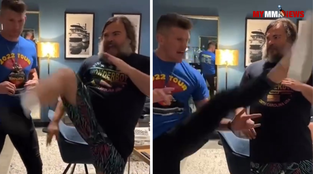 Jack Black teaches Stephen "Wonderboy" Thompson the "Kick of Destiny"