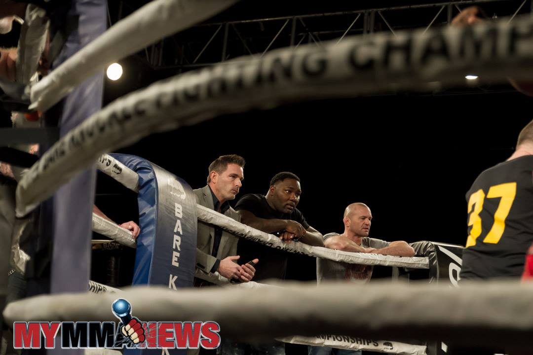 BKFC President David Feldman (left), Anthony Johnson (center), Chris Lytle (right) - Photo by MyMMANews photographer William McKee