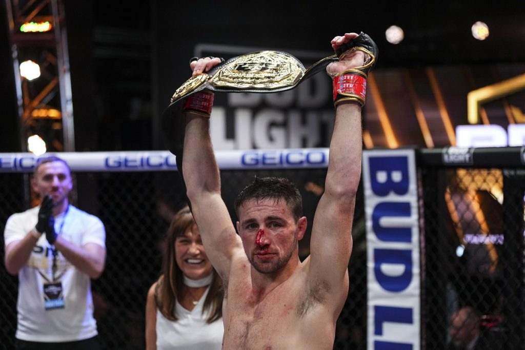 Brendan Loughnane TKO's Bubba Jenkins in fourth round, wins featherweight championship at PFL 10