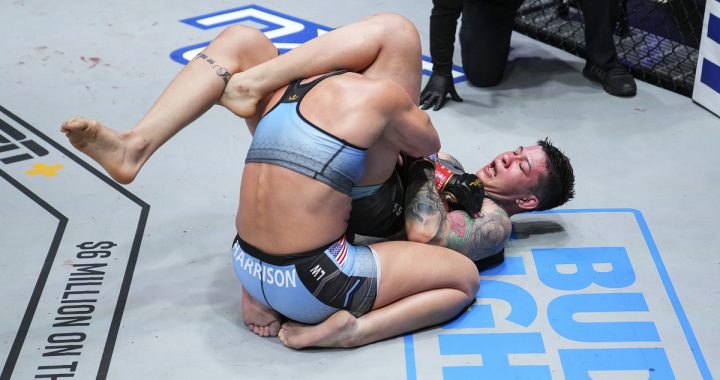 Larissa Pacheco wins trilogy with Kayla Harrison in all-out war, claims PFL lightweight championship at PFL 10