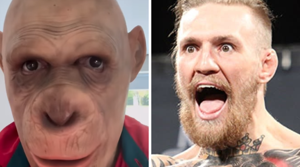 Conor McGregor posts odd video with monkey filter: "I told you I’d be back"