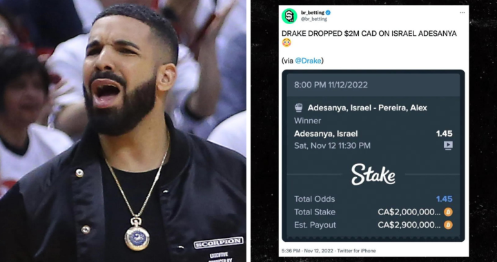 Drake loses $2 million in UFC 281 bet