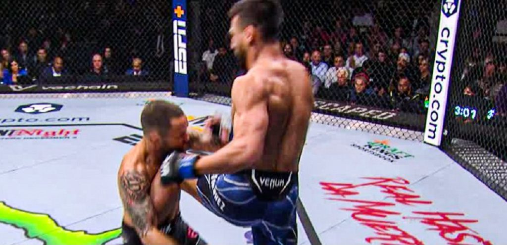 Chris Gutierrez brutally KOs Frankie Edgar in the former champions final fight at UFC 281