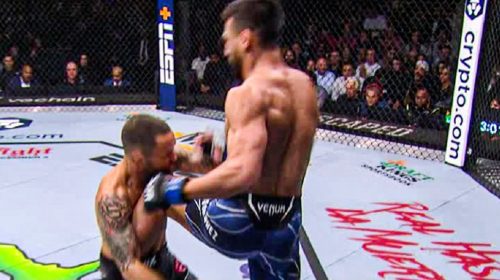 Chris Gutierrez brutally KO's Frankie Edgar in the former champion's final fight at UFC 281