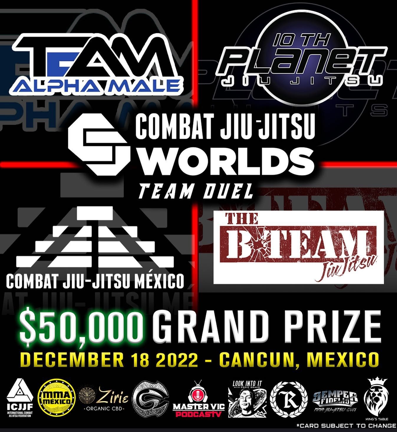 Combat Jiu Jitsu Worlds 155lb Team Duels LIVE RESULTS