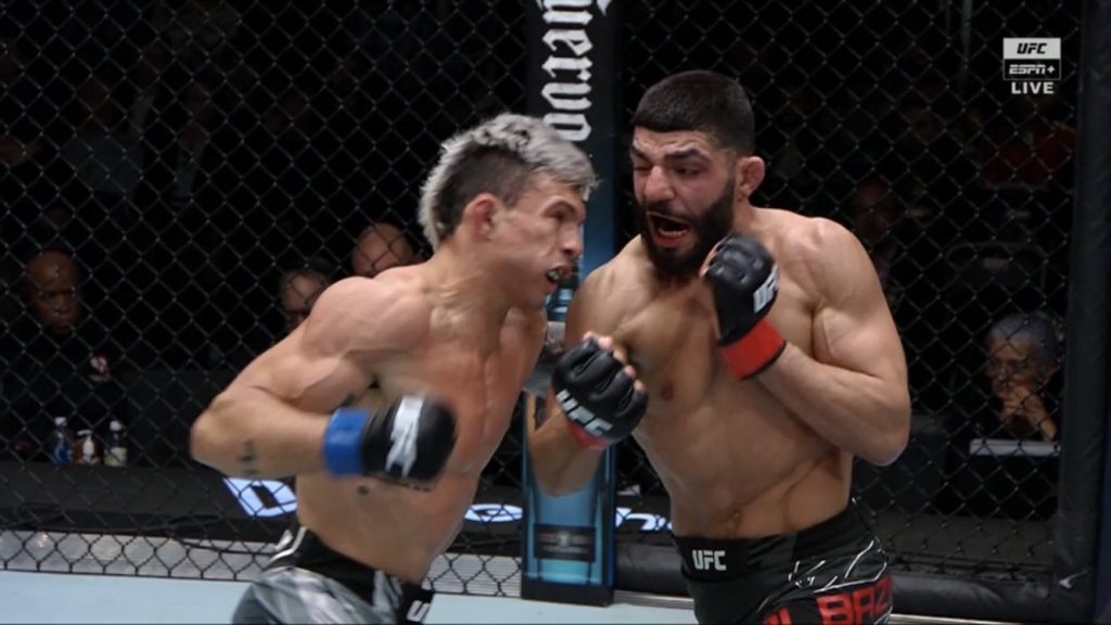 Amir Albazi floors Alessandro Costa with vicious uppercut late at UFC Vegas 66
