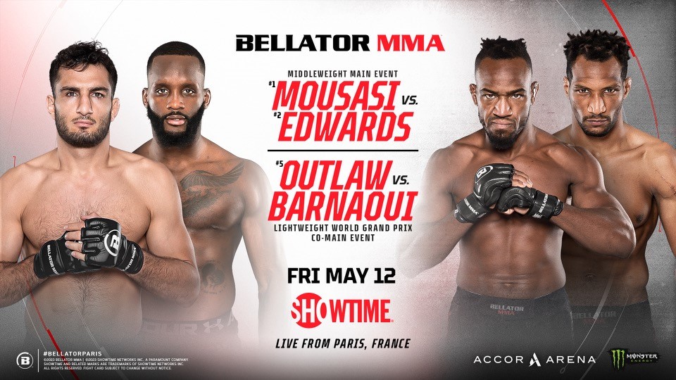 BELLATOR Returns to Paris on May 12 With Mousasi vs. Edwards and a Lightweight World Grand Prix Matchup