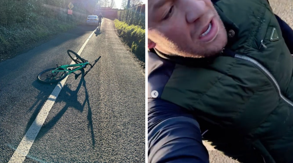 Conor McGregor hit by car while riding bike avoids serious injury