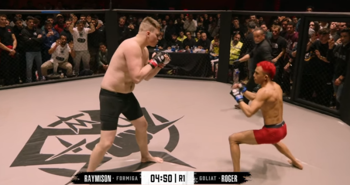 Raymison Formiga, 130-pound fighter, submits 265-pound Roger Dalet