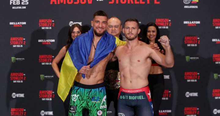 Bellator 291 weigh-in results - Amosov vs. Storley 2