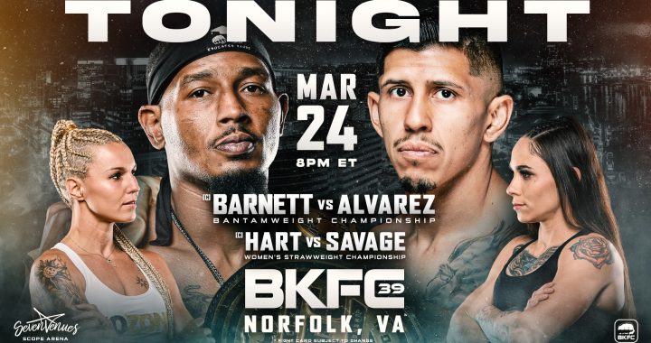 BKFC 39 Norfolk - Barnett Jr. vs. Alvarez - Live Stream and Results