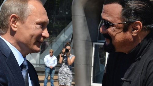 Vladimir Putin presents Steven Seagal with Order of Friendship award