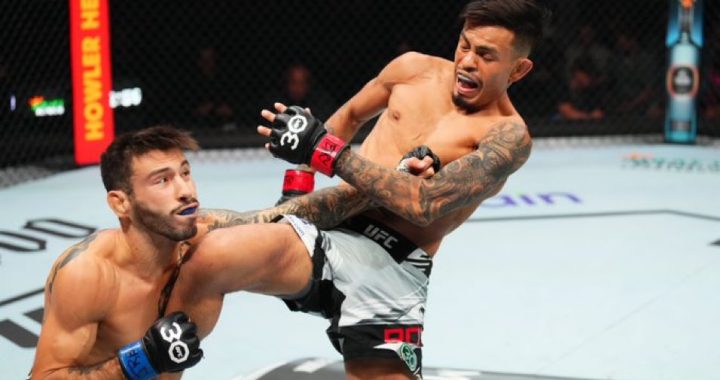 Brandon Royval stunningly knocks Matheus Nicolau out in opening round at UFC on ESPN 44