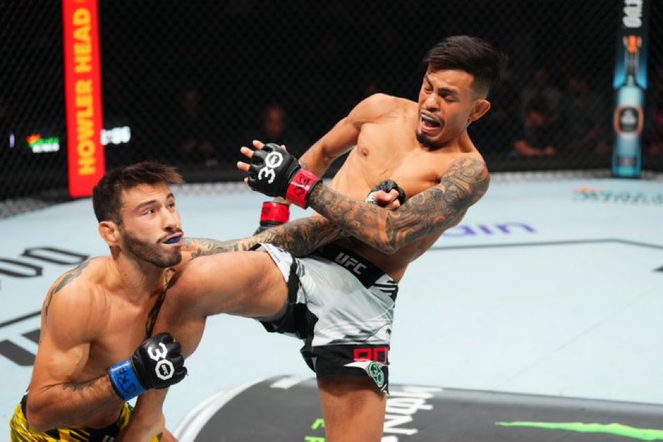 Brandon Royval stunningly knocks Matheus Nicolau out in opening round at UFC on ESPN 44