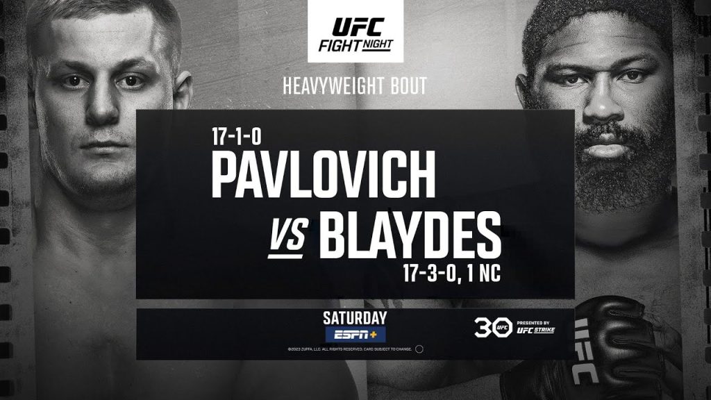 UFC Vegas 71 results Pavlovich vs Blaydes